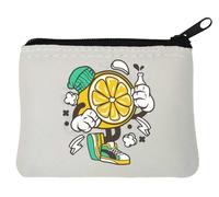 Lemon When Life Gives You Lemons - Monedero de neopreno (10 x 11 cm), color blanco, White, Talla única
