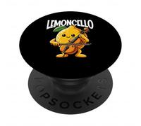 Lemoncello Lindo Limón Jugando Violonchelo Juego de Palabras PopSockets PopGrip Adhesivo