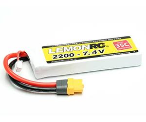 LemonRC Paquete de baterías de construcción de maquetas (LiPo) 7,4 V 2200 mAh Número de Celdas: 2 35 C Softcase XT60