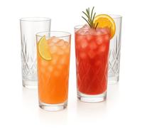LEMONSODA Tom Collins - Juego de 4 vasos (Traze Tom Collins) de cristal cortado Collins con capacidad para 350 ml/11 onzas