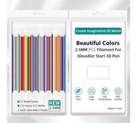LEMONSTONE 110 piezas 3D Pen Filament for 3Doodler Start 3D Pen 22 Colores 2,5 mm PCL Impresora 3D Filamento Baja Temperatura de impresión, Recarga de bolígrafo de impresión 3D Paquetes de cada color