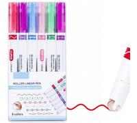 LEMONSTONE Juego de 6 rotuladores fluorescentes, con 6 patrones y colores diferentes, juego de subrayadores pastel, para diario de balas, escuela, niños, regalos de Pascua, colores brillantes