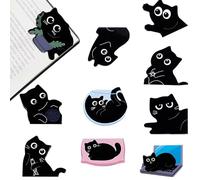 LEMONSTONE Marcapáginas magnéticos de gatos, 10 unidades, marcador de gato personalizado, marcapáginas para niños, profesores, estudiantes, amantes de los libros, amantes de los gatos, marcador