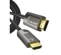 Lemorele Cable HDMI 2.0 de Fibra Óptica 4K@60Hz HDR 4:4:4, UHD de Alta Velocidad 18Gbps, Admite 3D HDCP 2.2, para PS 5, Xbox Series, PC,TV, Proyector UHD, Switch, Receptor AV,Cámara de Seguridad (5m)