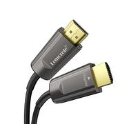 Lemorele Cable HDMI 2.0 de Fibra Óptica 4K@60Hz HDR 4:4:4, UHD de Alta Velocidad 18Gbps, Admite 3D HDCP 2.2, para PS 5, Xbox Series, PC,TV, Proyector UHD, Switch, Receptor AV,Cámara de Seguridad (20m)