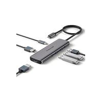 Lemorele Dock Station USB C 6 en 1 con Doble Pantalla, 3 Puertos USB 3.0, 100W PD, Adaptador Hub USB C para Macbook MST Funcionalidad, Windows, Switch