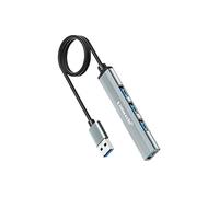 Lemorele - Estación de Acoplamiento con 4 Puertos USB, Concentrador de Datos Ultra Delgado con 3 USB 2.0, Divisor Portátil 3.0 para Laptop