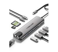 Lemorele Hub USB C con Ethernet RJ45 de 1000M -9 en 1, Adaptador USB C Hub con HDMI 4K, 3 USB A,PD 100W, SD/TF, Transferir Dato USB-C Adaptador MacBook Air/Pro M1,iPad M1,Windows,Switch, Chromecast