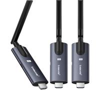 Lemorele Kit HDMI Inalámbrico 1 TX + 2 RX, 1080P@60Hz, 130 m, 5GHz, 50 ms | Carcasa de aluminio, Plug & Play y TuTuPlay para monitorización móvil; para cámaras, PC, streaming y uso multipantalla