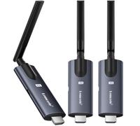 Lemorele Kit HDMI Inalámbrico 1 TX + 2 RX, 1080P@60Hz, 130 m, hasta 4 RX | 5GHz, carcasa de aluminio y Plug & Play; muestra la misma fuente en varias pantallas para cámaras, PC y presentaciones