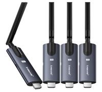 Lemorele Kit HDMI Inalámbrico 1 TX + 3 RX, 1080P@60Hz, 100 m, 5GHz, 50 ms | Hasta 200 m con 1 receptor y 130 m con 2; kit multipantalla para grabación, producción audiovisual y monitorización de equipo