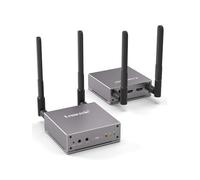 Lemorele Kit HDMI Inalámbrico 200 m, 1080P@60Hz, HDMI Loop-out + IR, 5GHz | Admite 1 TX con hasta 4 RX; para TV, proyector e instalaciones AV, con control IR y salida HDMI local en el transmisor