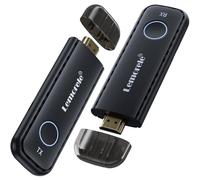 Lemorele Kit HDMI Inalámbrico 50 m, 1080P@60Hz, Wi-Fi 2,4/5GHz, Plug & Play | Transmisor + receptor; streaming de audio y vídeo desde portátil, PC o cámara a TV, monitor y proyector para trabajo y casa