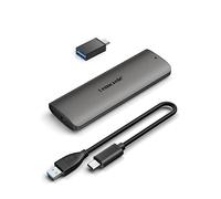 Lemorele M.2 NVMe Carcasa USB 3.1 de Disco Duro, Tool-Free Caja SSD de Disco Duro a M Key/B&M Key, Adaptador M.2 NVMe USB C 3.1 Gen2 (10 Gbps) Soporta 2230/2242/2260/2280