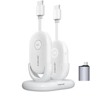 Lemorele Transmisor y Receptor HDMI Inalámbrico con Adaptador USB-C, Batería 2000mAh, 8TX a 1RX, Alcance 50m, para Video Desde Laptop, PC, Cámara a HDTV/Proyector, Conferencias