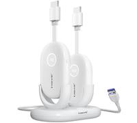 Lemorele Transmisor y Receptor HDMI Inalámbrico con Batería 2000mAh 8TX-1RX para Transmitir Video/Archivos Desde Laptop, PC, Cámara a HDTV/Proyector ， Oficina y Conferencias