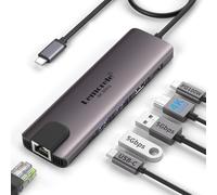Lemorele USB C Hub 4K@60Hz -6 en 1 con HDMI, Gigabit Ethernet, 2 USB 3.0, USB-C 3.0, PD 100W, Dock para MacBook Air/Pro, DELL, Steam Deck