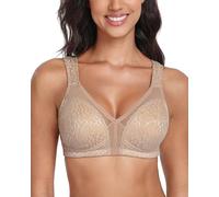 Lemorosy - Sujetador Reductor para Mujer Minimizador Copa Completa Básico Cómodo para Diario sin Aros sin Relleno（110C,Marrón）