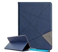 LEMORRY Funda para Samsung Galaxy Tab A 8.0 & S Pen (2019) / SM-P200 / SM-P205, Funda de Tableta Cuero Premium Flip Cover con Ranuras para Tarjetas, Pie de Apoyo, Oculto-magnético (Azul)