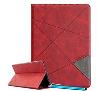 LEMORRY Funda para Samsung Galaxy Tab S7+ / T970 / T976B Carcasas de Tableta Cuero Funda Premium Flip Cover con Ranuras para Tarjetas, Pie de Apoyo, Oculto-magnético (Rojo)