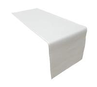 Lemos Home 1 x Camino de Mesa (Corredor de la Tabla) en el Color Blanca 45x150 cm 100% algodón 285 gr/qm. Calidad Alta de la Marca