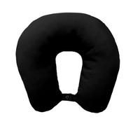 Lemos Home Almohada Cervical con Relleno de Microfibra, cojín Cervical, cómodo cojín de Viaje para avión, Coche, Oficina, Ideal para Camping, Vacaciones y Viajes (Negro)