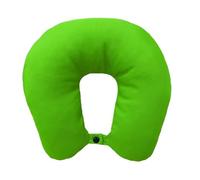 Lemos Home Almohada Cervical con Relleno de Microfibra, cojín Cervical, cómodo cojín de Viaje para avión, Coche, Oficina, Ideal para Camping, Vacaciones y Viajes (Verde Manzana)