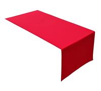 Lemos Home Camino de Mesa algodón, colección Concepto, Color y tamaño a Elegir (Camino de Mesa - 45 x 150 cm, Rojo)