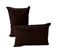 Lemos Home Funda de cojín Decorativa, 2 Unidades, 100% algodón, colección Concept, Color y tamaño a Elegir (Juego de 2 Fundas de cojín, 50 x 30 cm), Color marrón