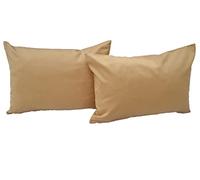 Lemos Home Funda de cojín Decorativa, 2 Unidades, 100% algodón, colección Concepto, Color y tamaño a Elegir (Juego de 2 Fundas de cojín, 50 x 30 cm, Camel)