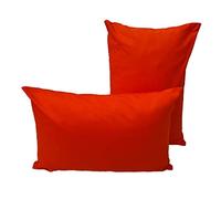 Lemos Home Juego de 2 Fundas de cojín Decorativas de 100% algodón, colección Concepto, Color y tamaño a Elegir (Juego de 2 Fundas de cojín, 50 x 30 cm, Naranja)