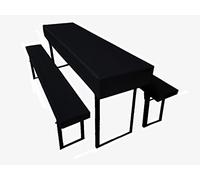 Lemos Home Juego de 3 Fundas para Mesa de Cerveza (110 x 60 cm, Negro)