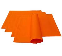 Lemos Home Juego de manteles Individuales, 4 Unidades, Aprox. 46 x 36 cm, de algodón, Muchos Colores (Naranja)