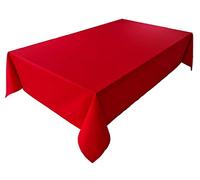 Lemos Home Mantel algodón, colección Concept, Color y tamaño a Elegir (Mantel - 150 x 220 cm, Rojo)