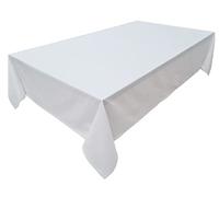 Lemos Home Mantel algodón, colección Concept, Color y tamaño a Elegir (Mantel Ovalado, 150 x 400 cm, Blanco)