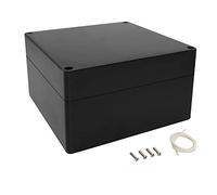 LeMotech Caja de proyecto ABS de plástico Caja de distribución IP65 Resistente al agua Cajas eléctricas Universal Caja Negra Tamaño exterior 160x160x90mm (1 pieza)