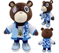 Lempefe Muñeca de trapo de oso lindo, juguete de peluche de oso de peluche de dibujos animados Teddys Bear de peluche, peluche con forma de oso Kanye para niños, fanáticos