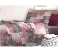 L'Emporio Casa Scott - Juego de funda nórdica para cama de matrimonio, 100 % algodón seado, efecto percal, 250 x 200 + 40 cm, fabricado en Italia (Scott Rosa)