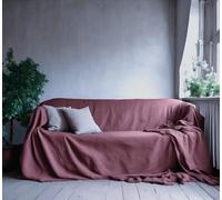 L'Emporio Casa Tela para sofá o cama, tela gruesa y robusta, de algodón Panamá, 160 x 260 - 260 x 280 - 360 x 280, tamaño maxi, sábana cubretodo de algodón, Granfoulard Made in Italy (BURDEOS, 360 x