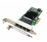 Lemspum PCIE - Adaptador de servidor Gigabit Ethernet x4 con chip Intel I350, puertos RJ45 de cobre cuádruple, compatible con tarjeta LAN de red Intel I350-T4 de 1000 Mbps (NIC), compatible con SR-IOV