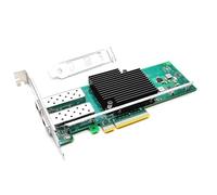 Lemspum Tarjeta de red PCI-E de 10 GB Intel X710DA2BLK Dual SFP+ puerto Ethernet LAN Servidor X710-DA2 PCIE x8, x16 Servidor de red con soporte de perfil bajo