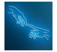 LEMST Arte Neón Moderno Letrero De Neón De Mano De Dios, Luz Alimentada Por USB, Para Dormitorio, Oficina, Hogar, Boda, Sala, Cafetería, Fiesta, Decoración De Pared, 50cm(C)