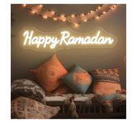 LEMST Decoración Lámparas Letrero De Neón Happy Ramadan Decoración Estética Para Pared Con Luces Para Eid Mubarak Decoración Para Pared De Sala De Fiestas(Segundo)