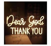 LEMST Decoración Lámparas Letrero De Neón LED Dear God Thank You