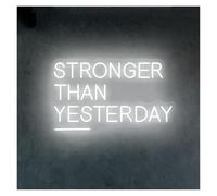 LEMST Decoración Lámparas Letrero De Neón Regulable Stronger Than Yesterday