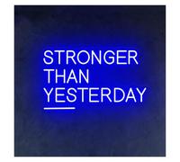 LEMST Decoración Lámparas Letrero De Neón Regulable Stronger Than Yesterday