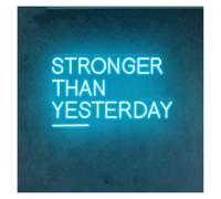LEMST Decoración Lámparas Letrero De Neón Regulable Stronger Than Yesterday