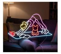 LEMST Decoración Lámparas Yoga Girl Letreros De Neón
