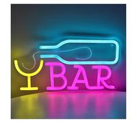 LEMST Luces de neón BAR Letrero De Neón Luz LED Para Pub Fiesta Bar Sala Club Tienda Decoración Creativa De Arte De La Pared Alimentado Por USB 29cm×14.4cm