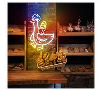 LEMST Luces de neón Letrero De Neón De Pan De Pato, Ideal Para Decoración De Pared De Cafetería, Regulable, 30cmx45cm(Re)